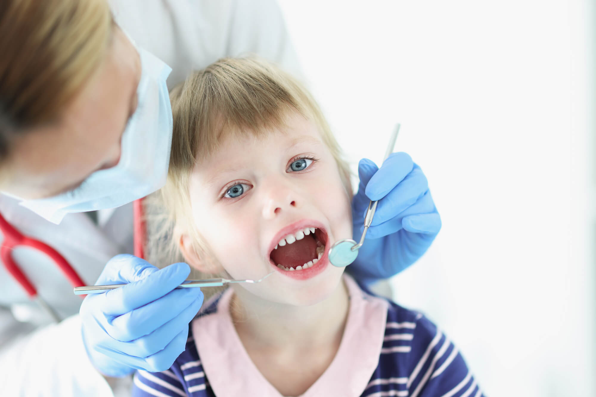 little girl having Infant Dental Exams Coral Gables